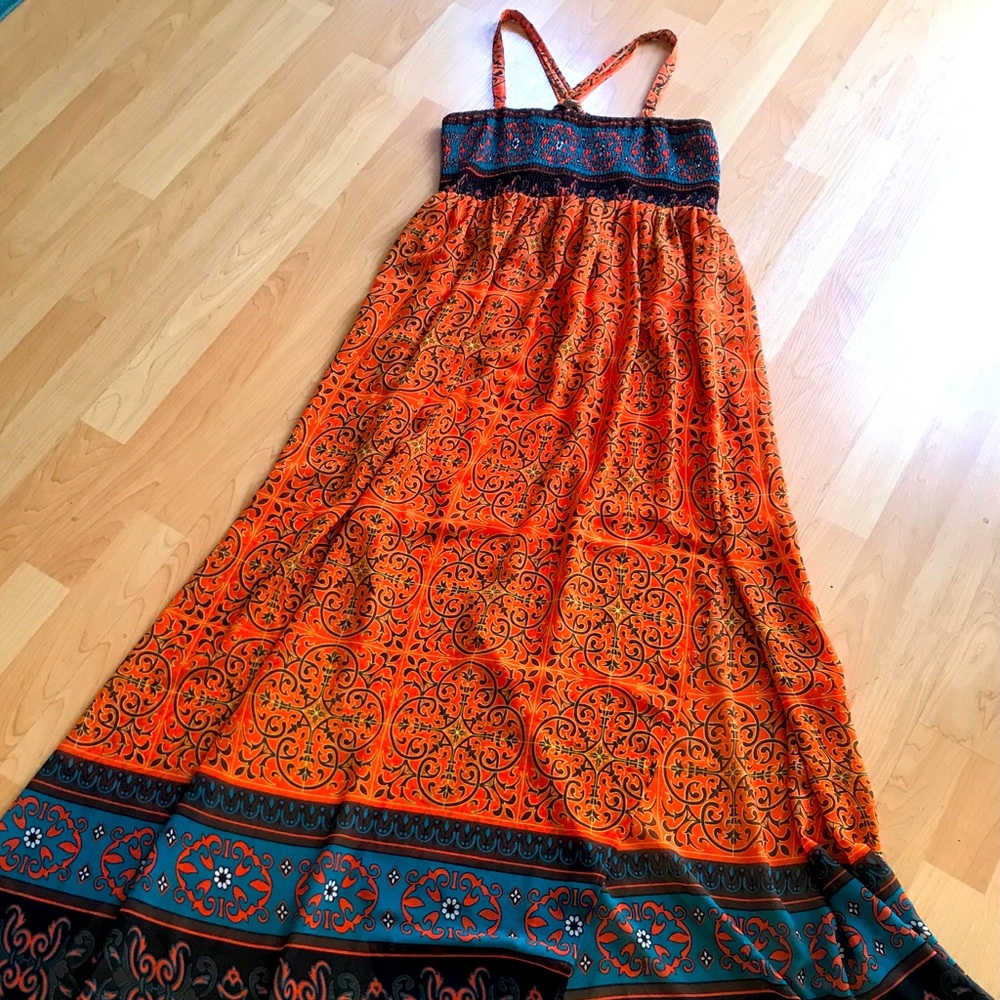 Maxi dress sz L smock top